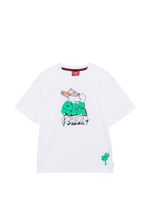 T-shirt bambino Sprayground bianca a manica corta Sprayground kids | SPY1414X
